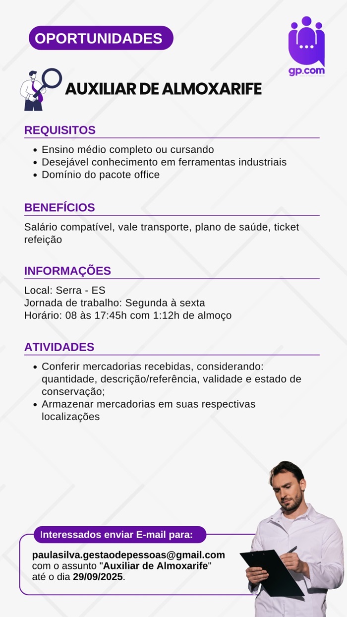 AUXILIAR DE ALMOXARIFE