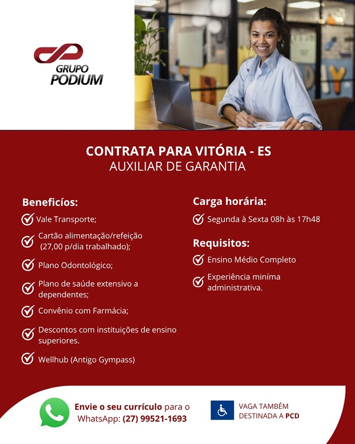GRUPO PODIUM CONTRATA AUXILIAR DE GARANTIA