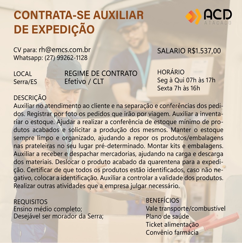 AUXILIAR DE EXPEDIÇÃO