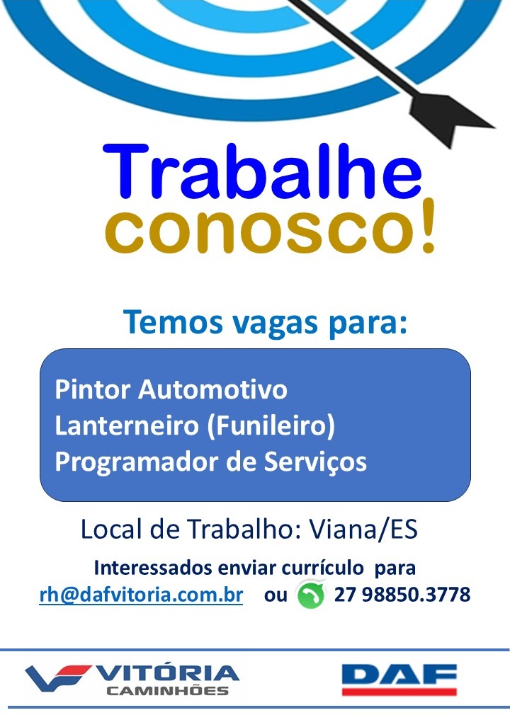 Vitória Caminhões abre novas vagas de Emprego