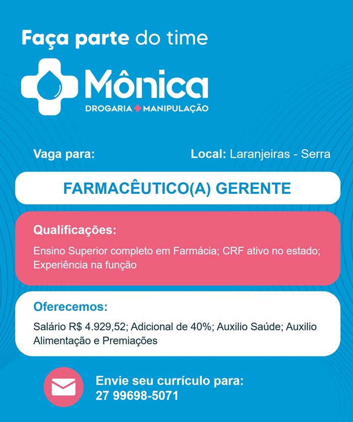 FARMACÊUTICO(A) GERENTE