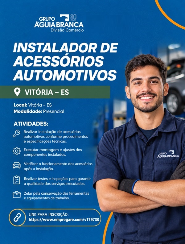 Instalador de Acessórios Automotivos - GRUPO AGUIA BRANCA