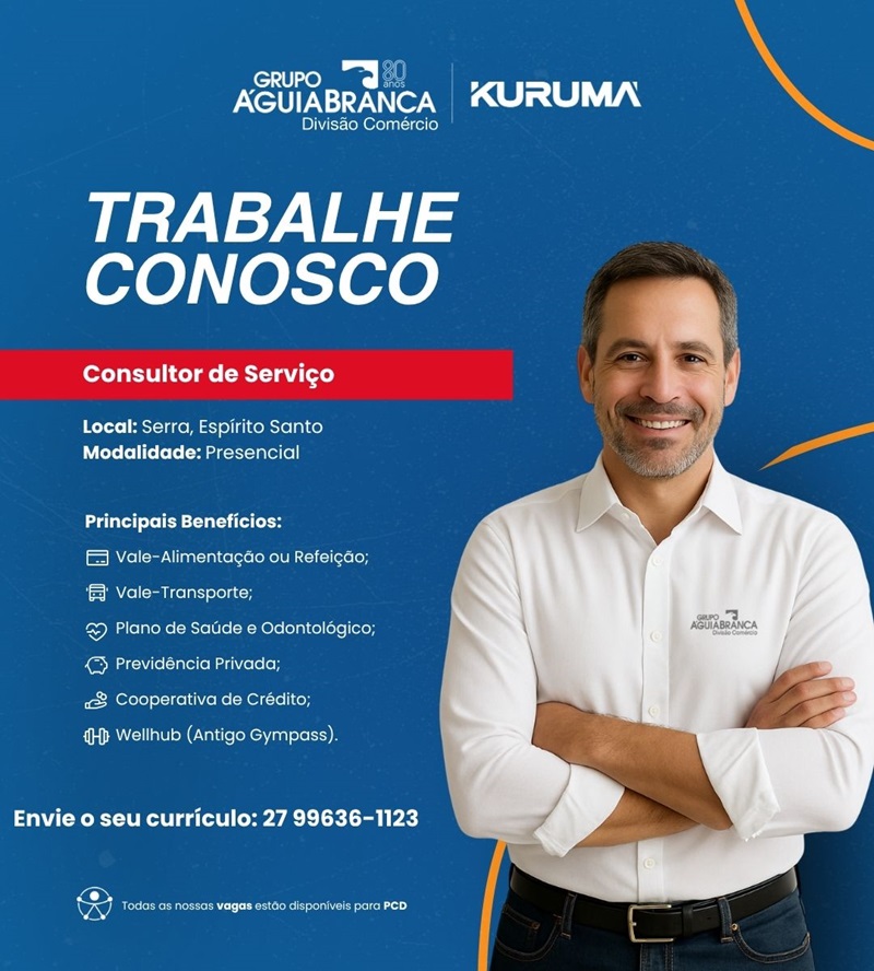 Grupo Águia Branca contrata Consultor de Serviço