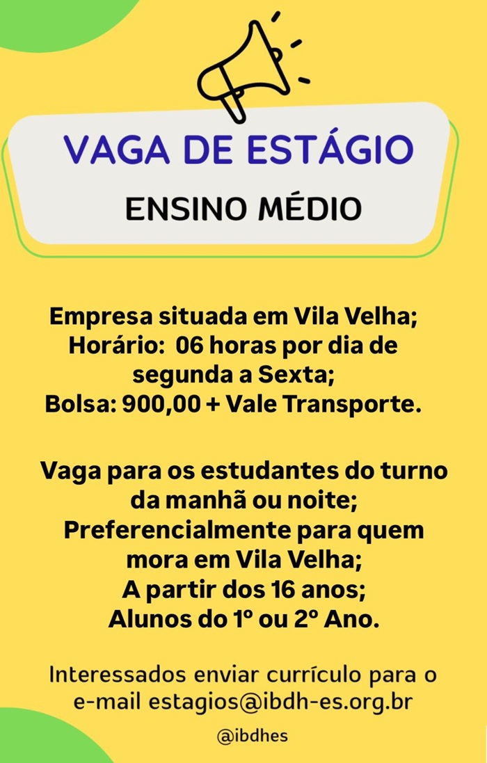 ESTÁGIO ENSINO MÉDIO