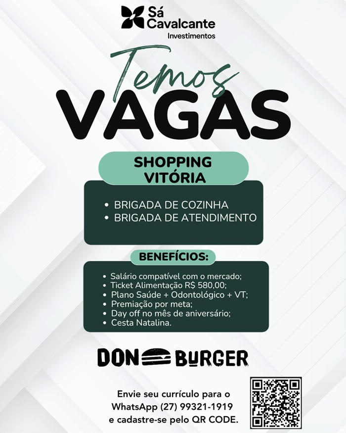 DON BURGER CONTRATA BRIGADA DE COZINHA