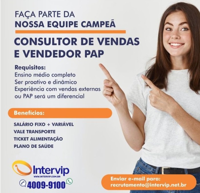 CONSULTOR DE VENDAS E VENDEDOR PAP