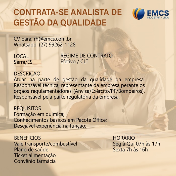 ANALISTA DE GESTÃO DA QUALIDADE