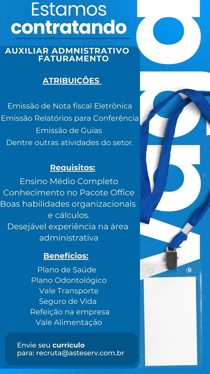 AUXILIAR ADMINISTRATIVO FATURAMENTO