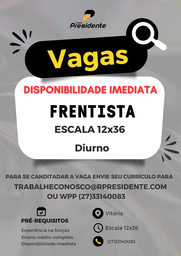 VAGA DE FRENTISTA