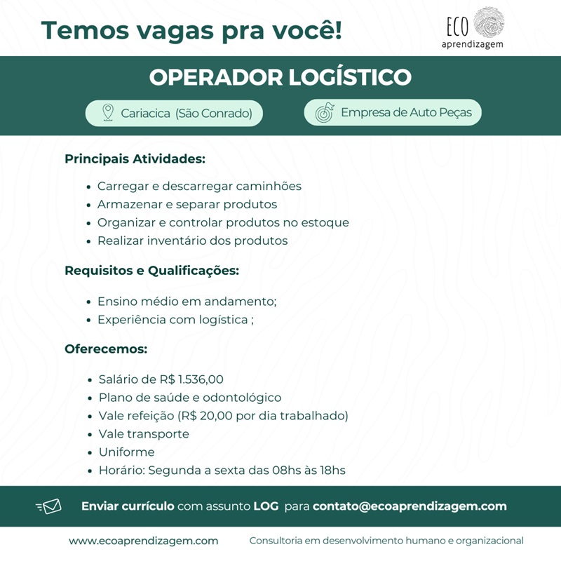 Vaga de Operador Logístico