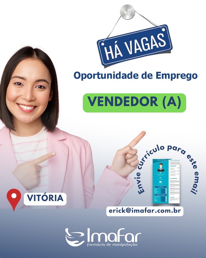 Imafar contrata Vendedor(a)