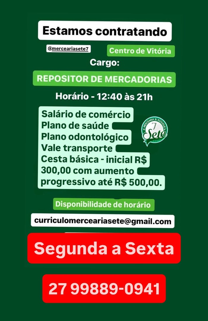 REPOSITOR BALCÃO DE FRIOS