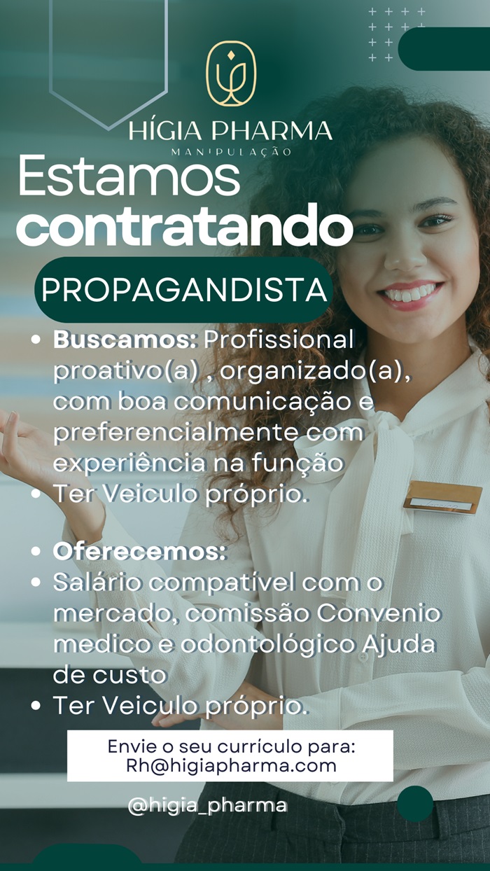 Hígia Pharma contrata Propagandista