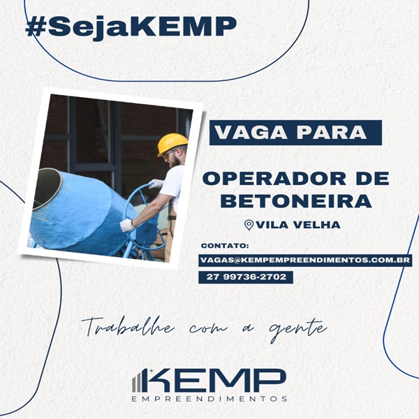 KEMP CONTRATA OPERADOR DE BETONEIRA