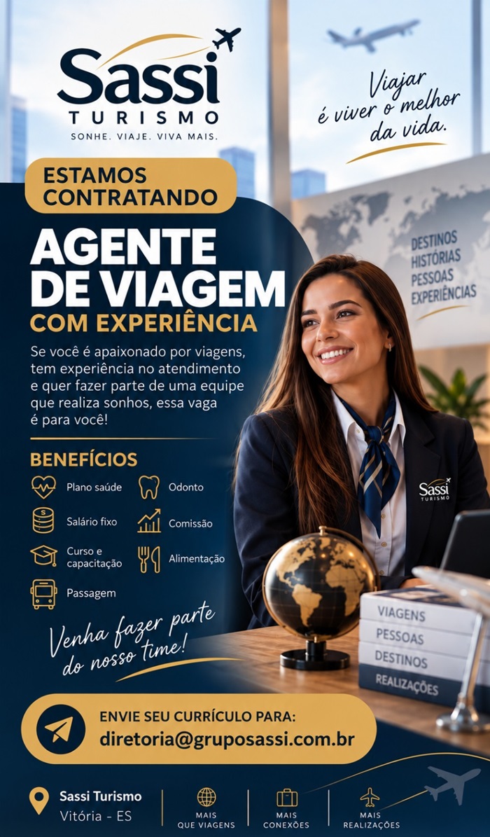 AGENTE DE VIAGEM COM EXPERIÊNCIA