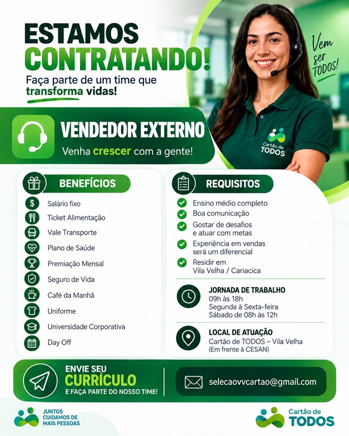 VAGA PARA VENDEDOR EXTERNO