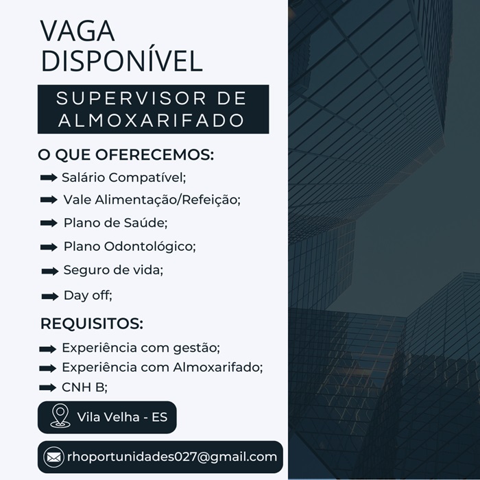 SUPERVISOR DE ALMOXARIFADO