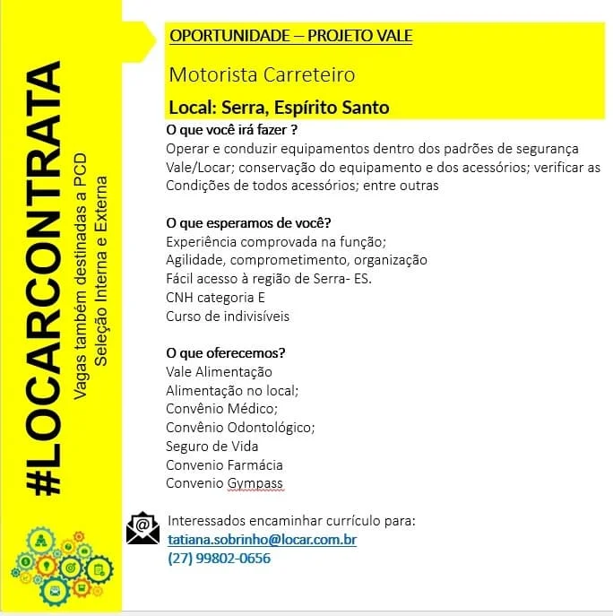 LOCAR CONTRATA MOTORISTA CARRETEIRO
