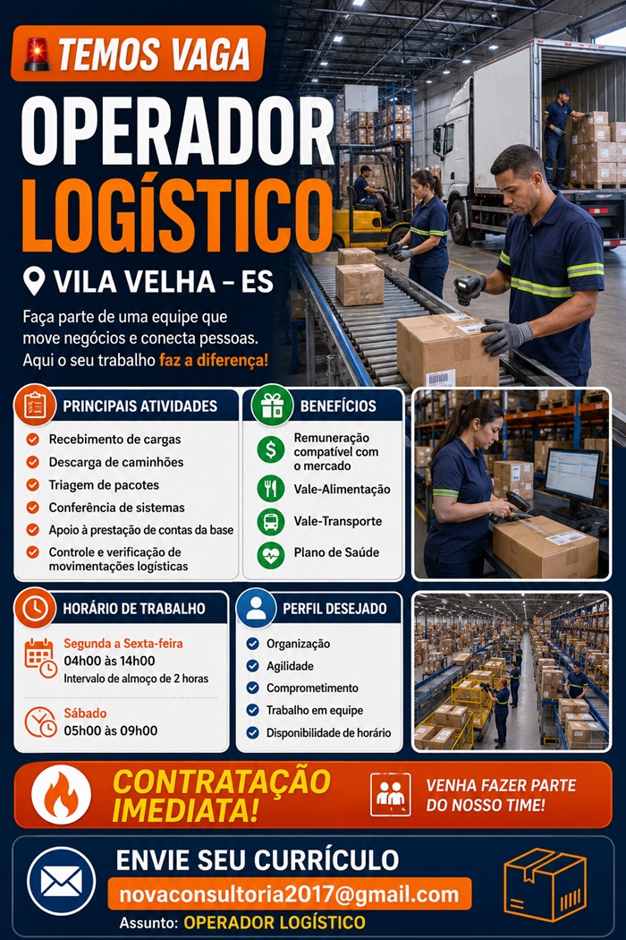 VAGA DE OPERADOR LOGÍSTICO