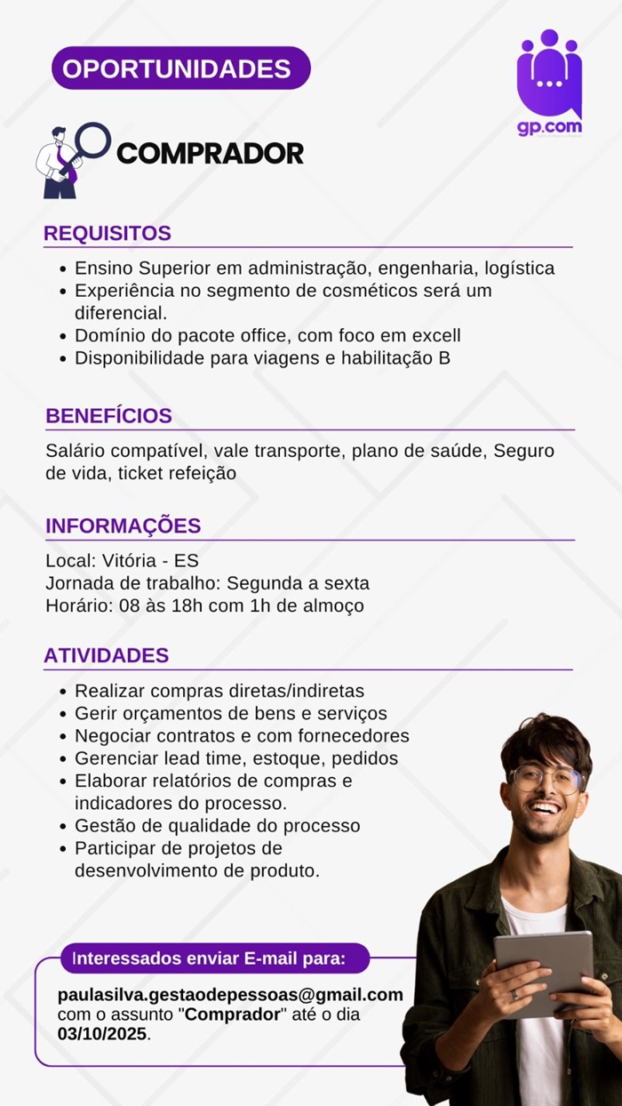 VAGA PARA COMPRADOR