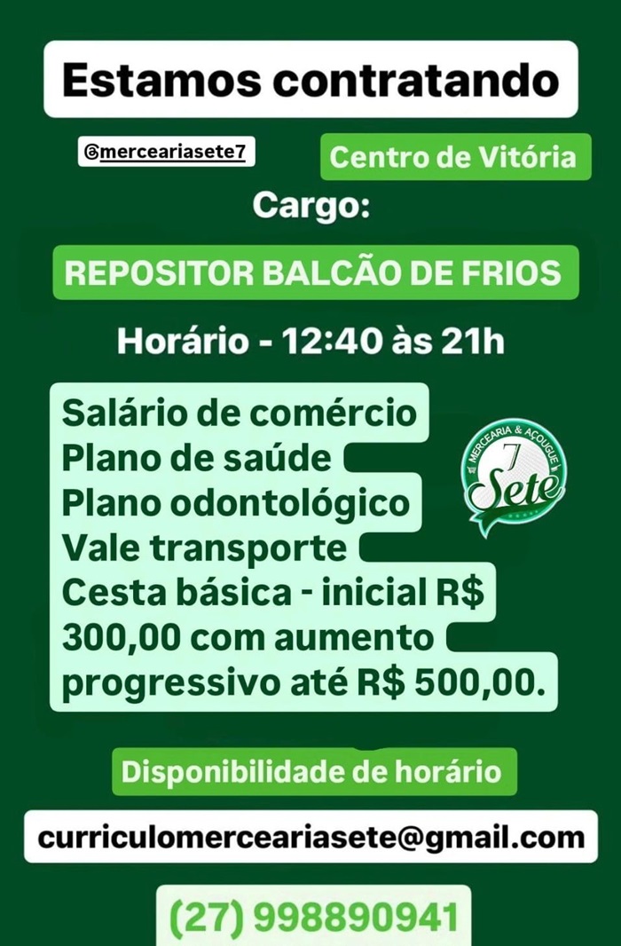 ATENDENTE DE BALCÃO DE FRIOS