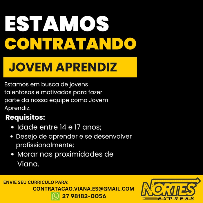 Vaga para Jovem Aprendiz