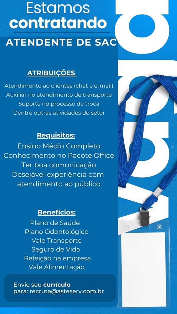  ATENDENTE DE SAC