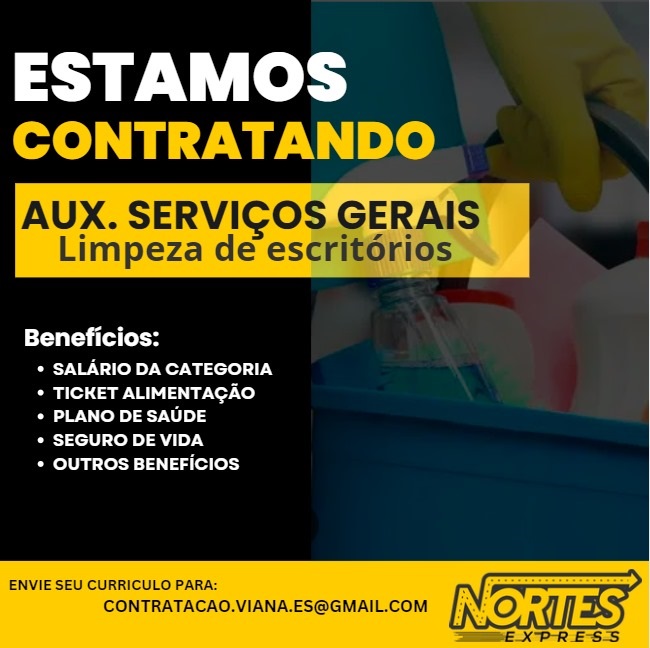 AUXILIAR DE SERVIÇOS GERAIS - Limpeza de Escritórios