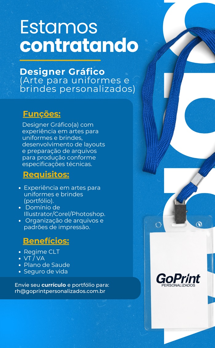 VAGA DE DESIGNER GRÁFICO