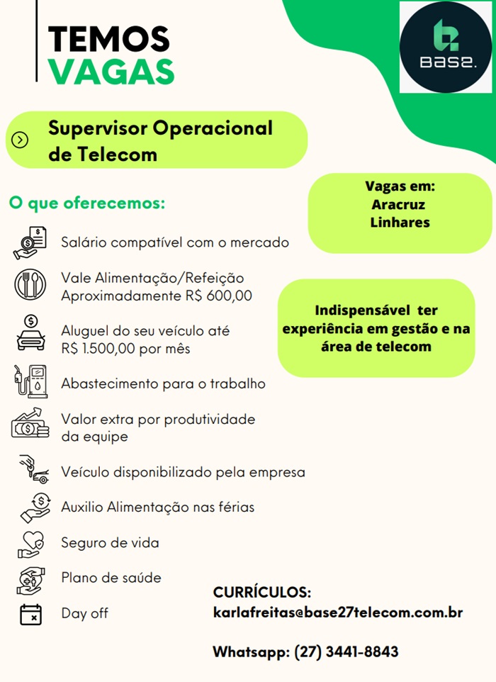 SUPERVISOR OPERACIONAL (LINHARES)