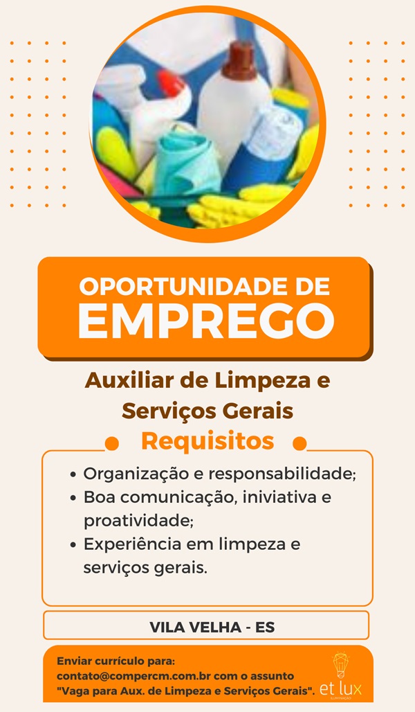 Auxiliar de Limpeza e Serviços Gerais