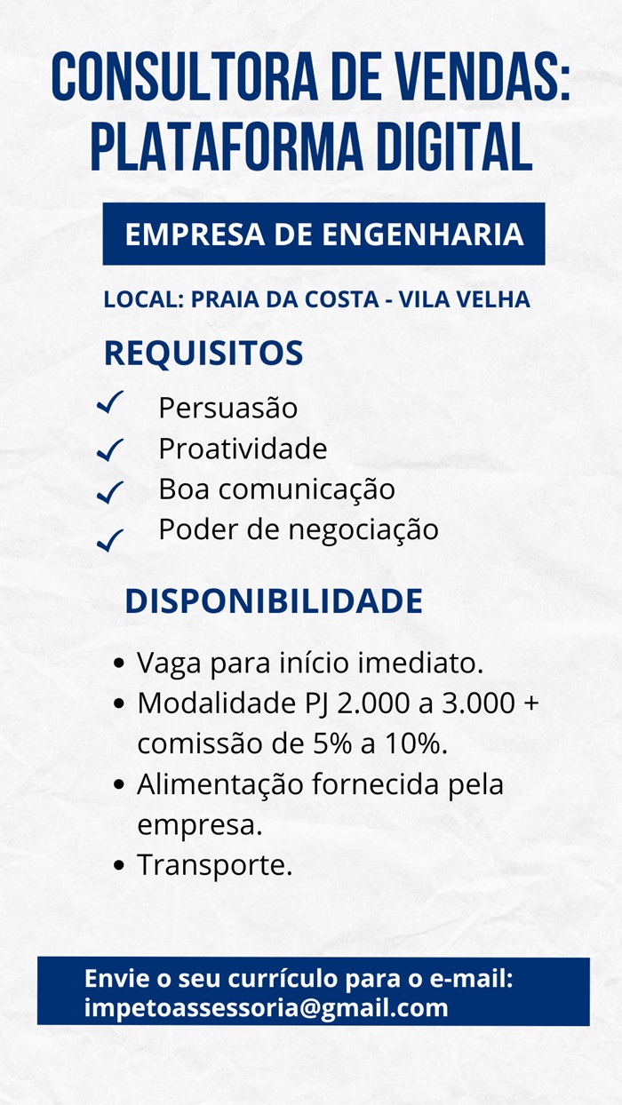 Consultor de Vendas