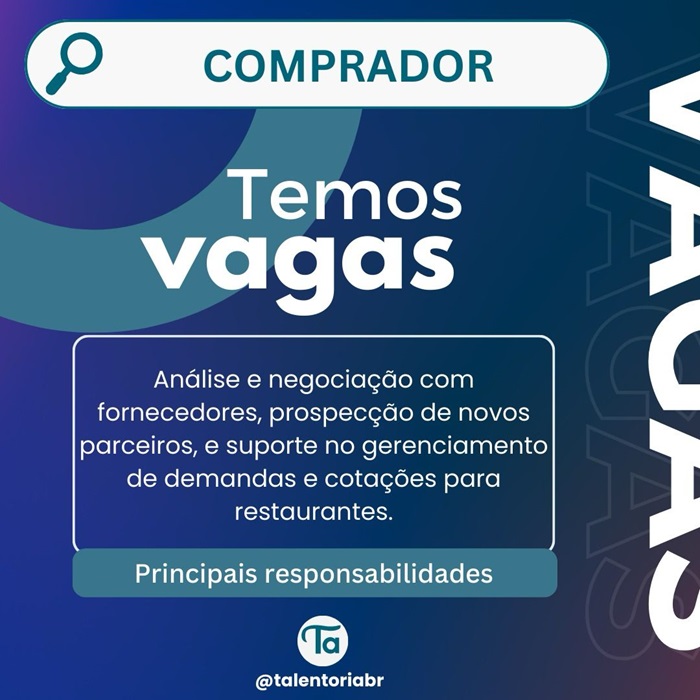 Vaga para Comprador