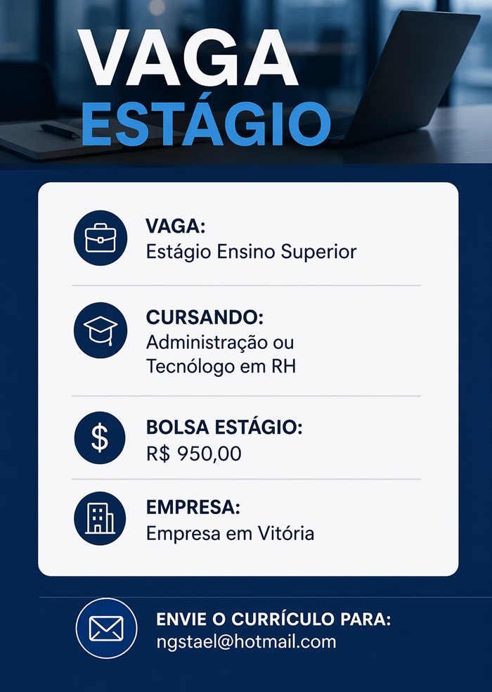 Vaga para Estagiário em Administração