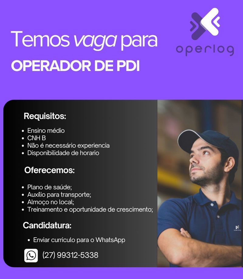 Operlog contrata Operador de PDI