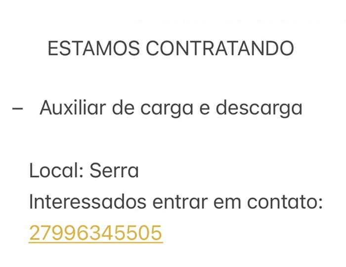 Auxiliar de carga e descarga