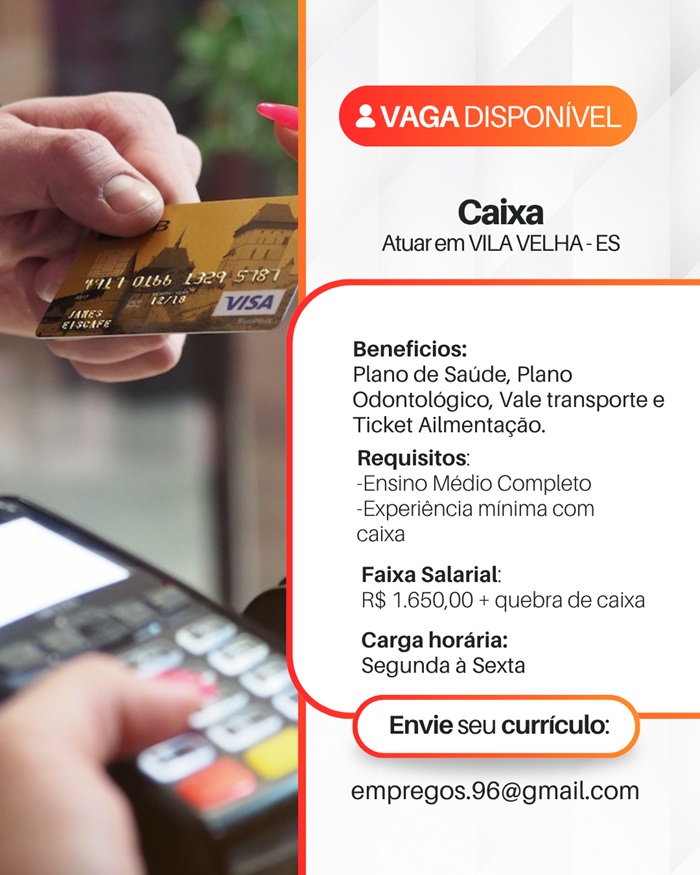 Vaga para Caixa