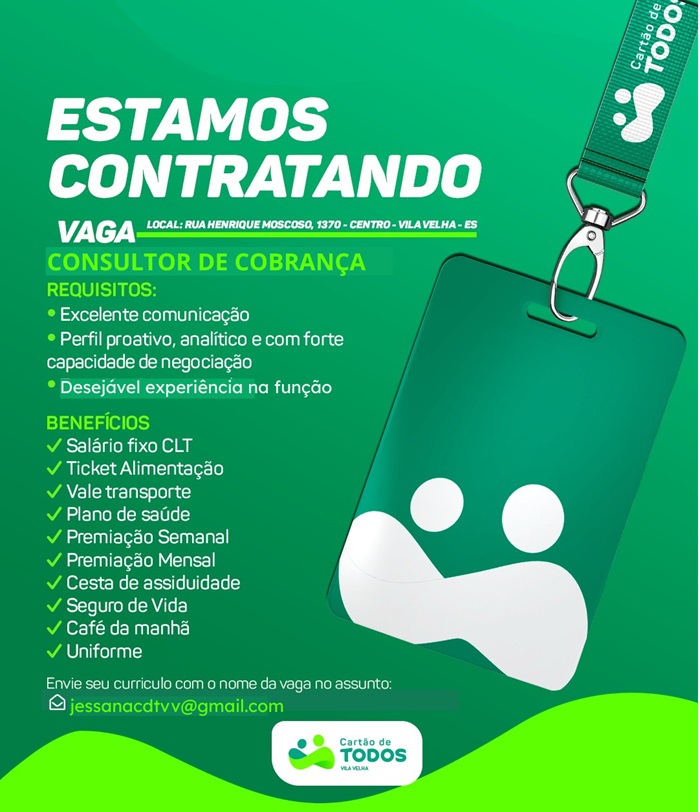 CONSULTOR DE COBRANÇA
