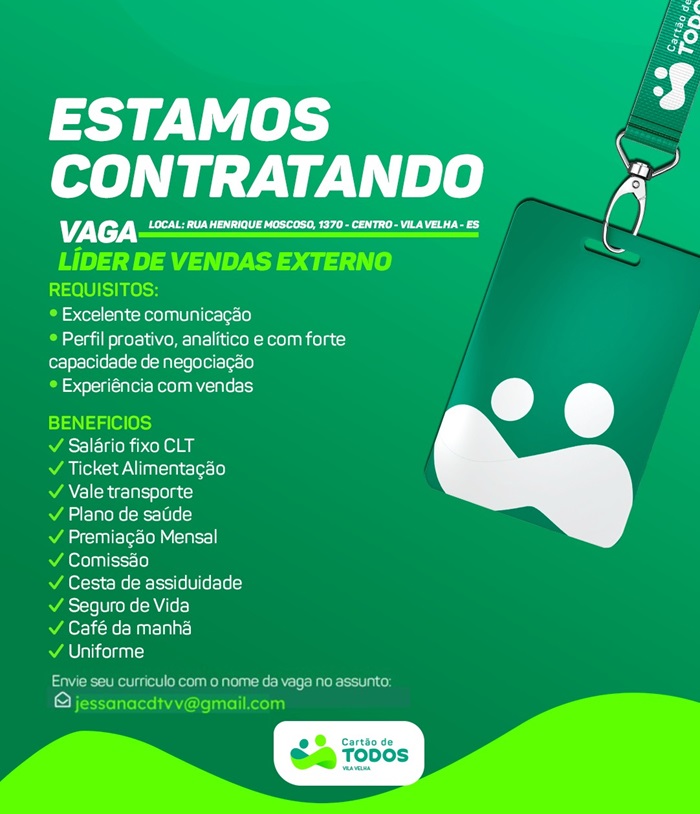 LIDER DE VENDAS EXTERNO