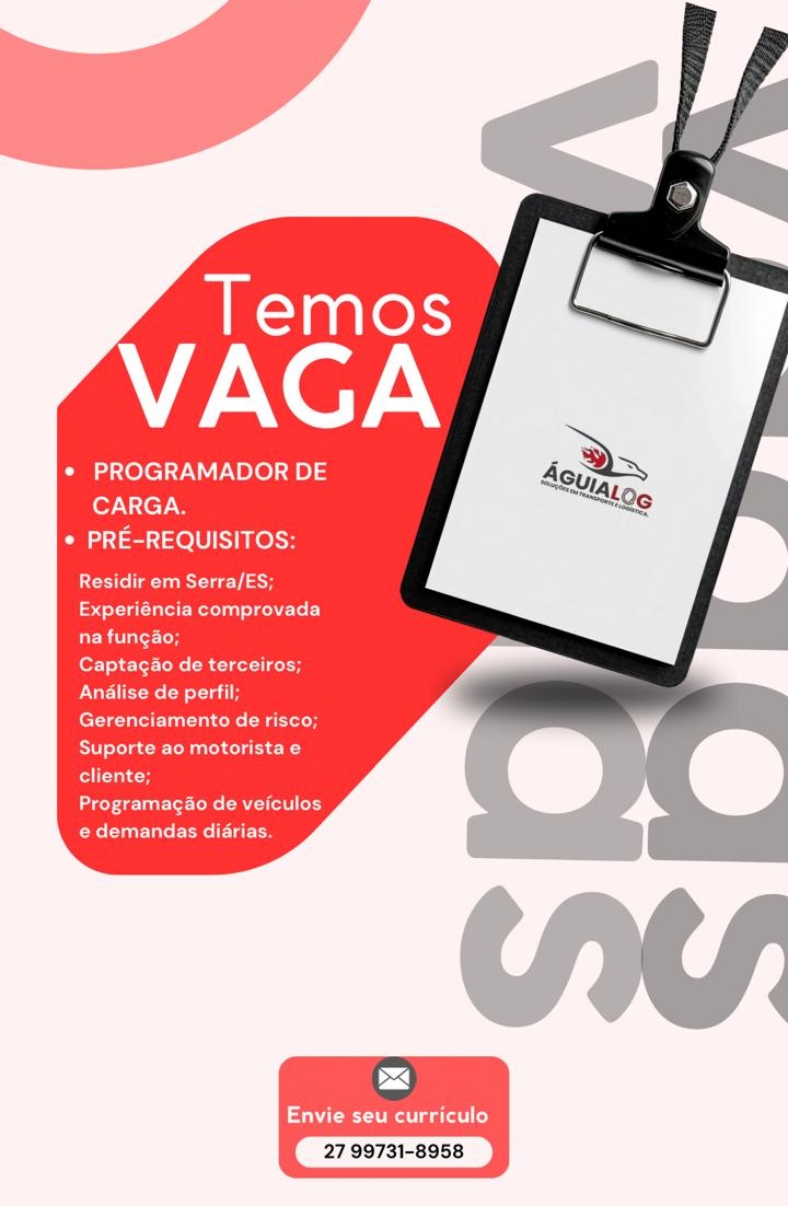 VAGA DE PROGRAMADOR DE CARGA