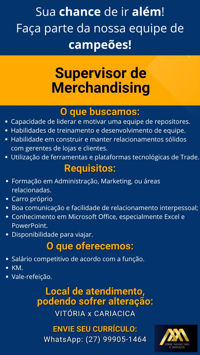 SUPERVISOR DE MERCHANDISING