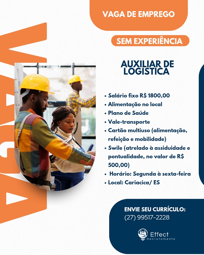 VAGA PARA AUXILIAR DE LOGÍSTICA