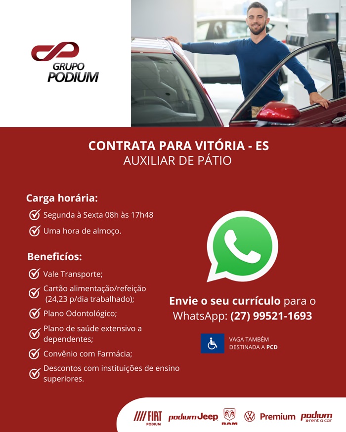 GRUPO PODIUM CONTRATA AUXILIAR DE PÁTIO