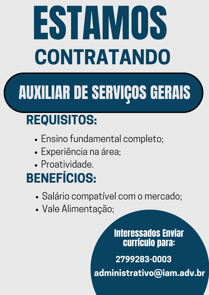 AUXILIAR DE SERVIÇOS GERAIS