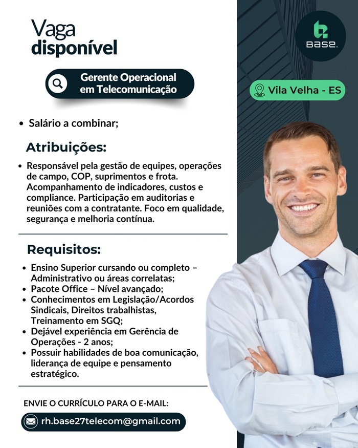 GERENTE OPERACIONAL EM TELECOM