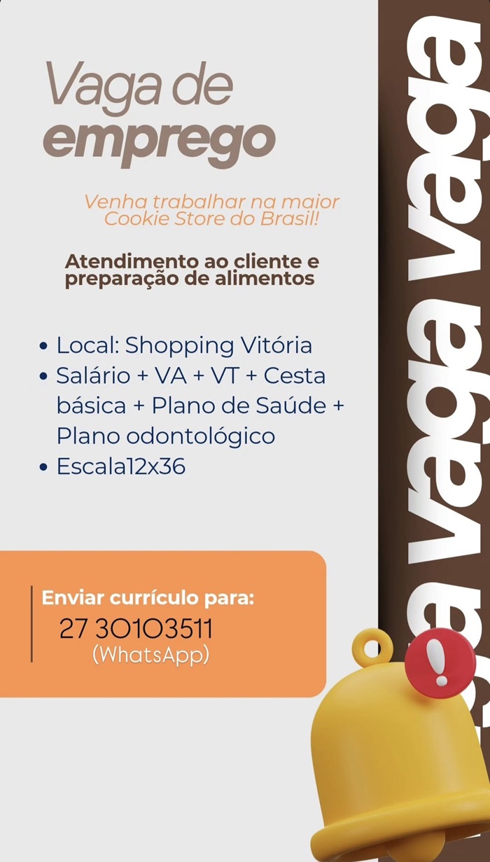 VAGA DE ATENDENTE