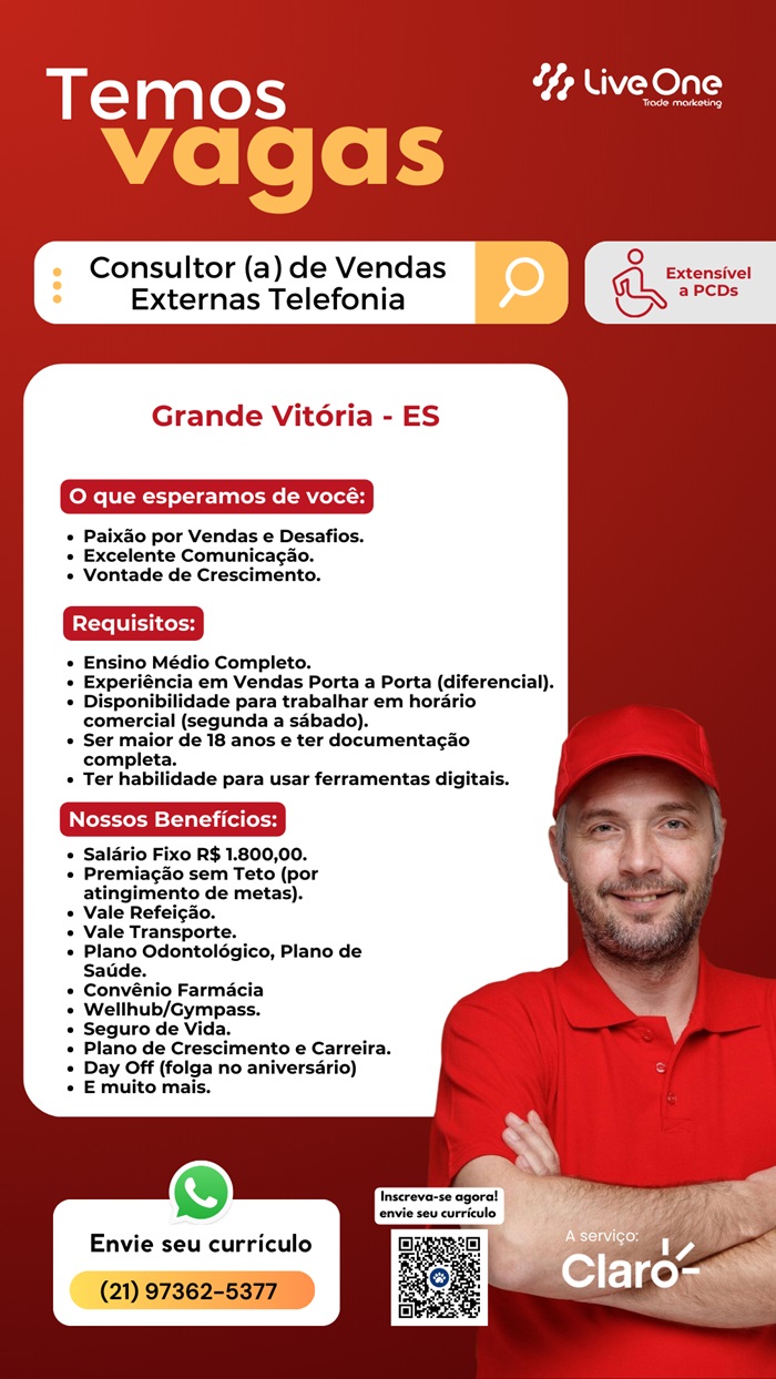 Consultor(a) de Vendas Externas Telefonia