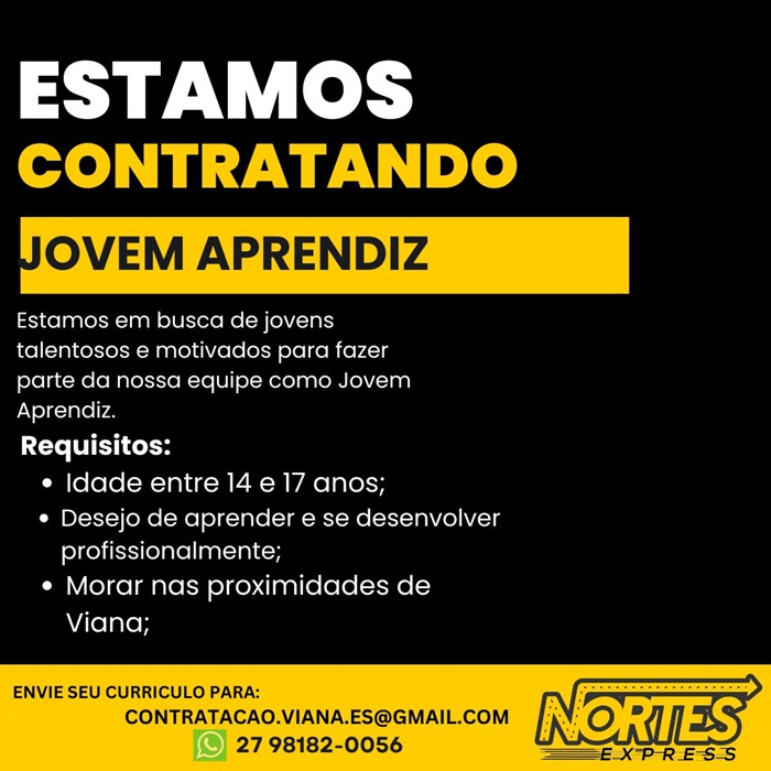 VAGA DE JOVEM APRENDIZ