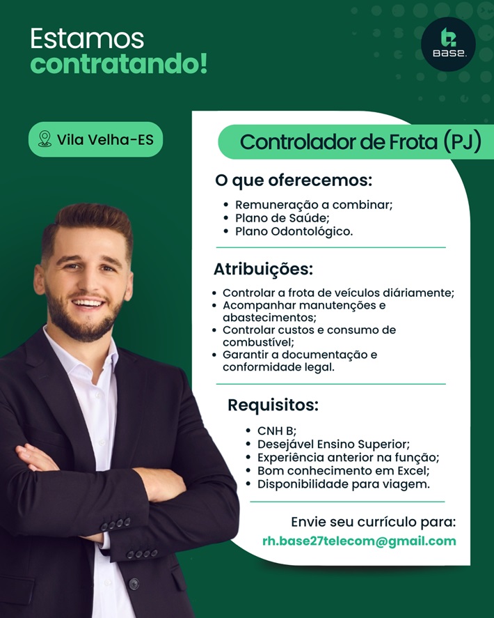 VAGA DE CONTROLADOR DE FROTA (PJ)
