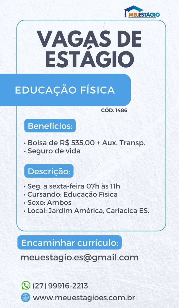 ESTAGIÁRIO DE EDUCAÇÃO FÍSICA